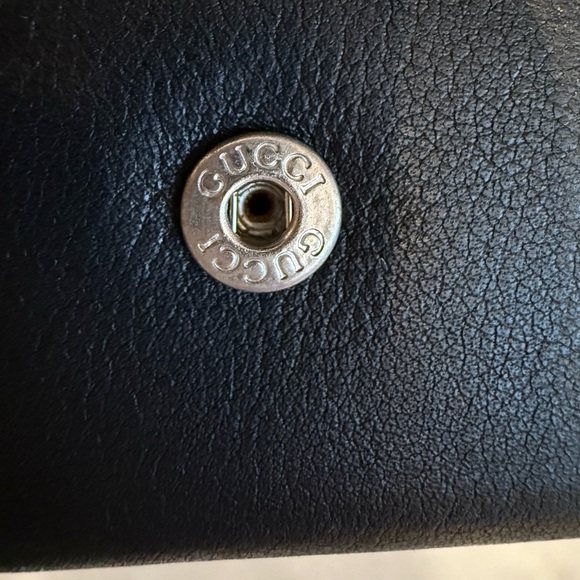 GUCCI Black Leather Key Case & Card Holder w/ silver hardware - Picture 9 of 13